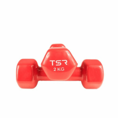 Hantle winylowe, TSR, Czerwone, 2 kg, 2 szt.