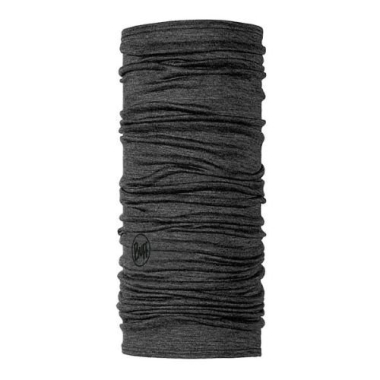 Szalik Buff Solid Grey, wełna merino