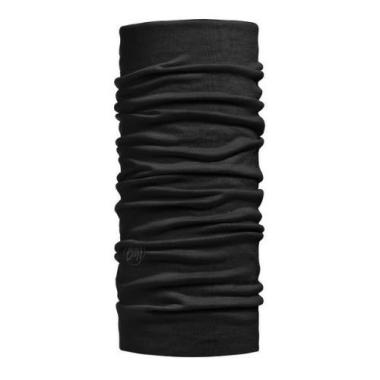 Szalik Buff Solid Black, wełna merino