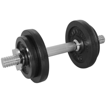 Hantel z gryfem śrubowym Tunturi, 10 kg