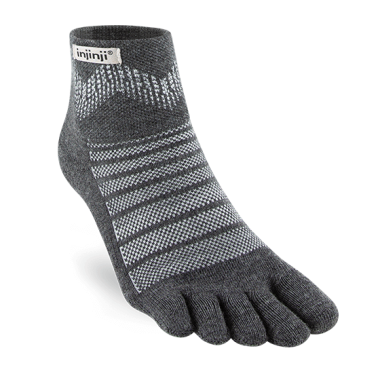 Skarpetki Injinji Outdoor Midtweight mini Crew merino szare
