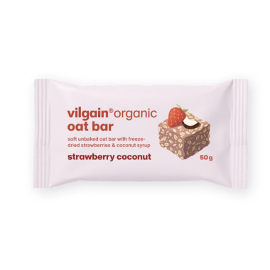 Ekologiczny baton owsiany bez glutenu, źródło błonnika, bez konserwantów, 50 g, Vilgain