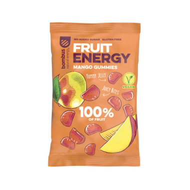Żelki BOMBUS FRUIT ENERGY GUMMIES, 35 gCukierki z galaretką z mango BOMBUS FRUIT ENERGY 35g 