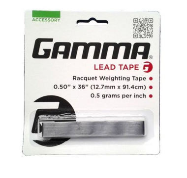 Taśma ołowiana do rakiety tenisowej Gamma Lead Tape 1/2