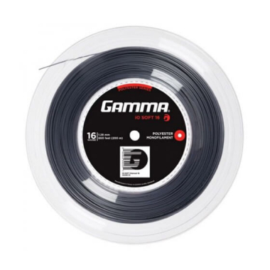 Sznurki do rakiety tenisowej Gamma IO Soft Reel 17 (1.23 mm) szary