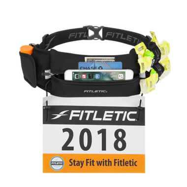 Pas biodrowy do biegania z mocowaniem numeru startowego Fitletic ULTIMATE II