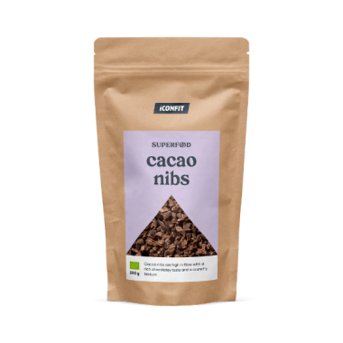 Organiczne surowe płatki kakaowe, 200g, ICONFIT
