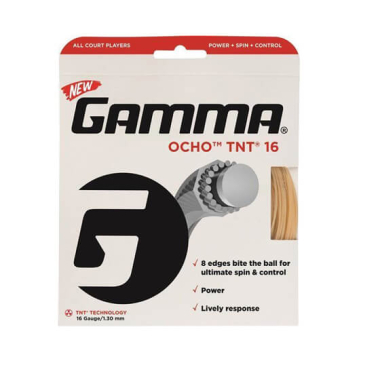 Sznurki tenisowe Gamma Ocho TNT ² 12,2 m zestaw 16 (1.30 mm)