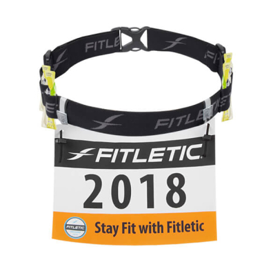 Pas do biegania z mocowaniem numeru startowego Fitletic Race II