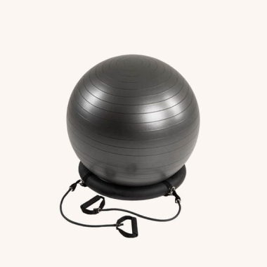 Piłka gimnastyczna z opaskami oporowymi Swedish Posture, 65 cm
