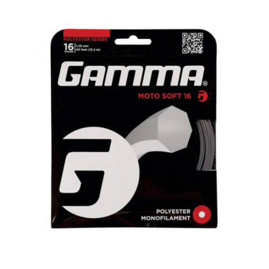 Sznurki tenisowe Gamma MOTTO MIĘKKIE 16, szare