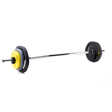 Zestaw talerzy obciążeniowych z gumową powłoką ZIVA Rubber HX Studio Barbell Set