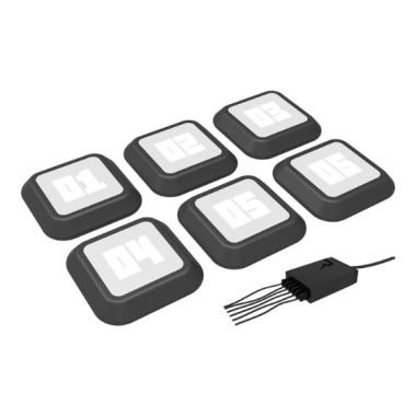 Moduły świetlne REAX LIGHTS ZESTAW 6 SZTUK Biało/Czarny