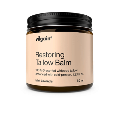 Organiczny Regenerujący Balsam Łojowy z Olejkiem Mięty Pieprzowej i Lawendy, 60 ml, Vilgain