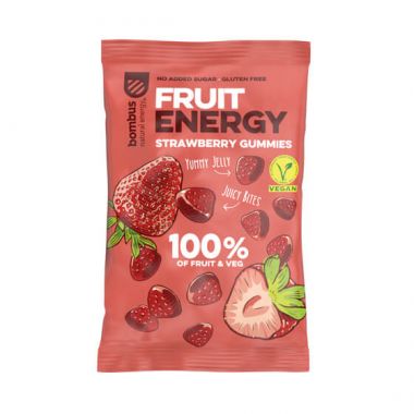 Cukierki z galaretką truskawkową BOMBUS FRUIT ENERGY 35g