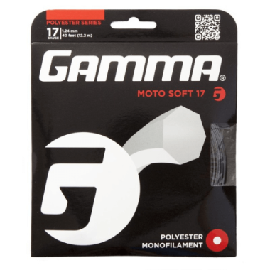 Sznurki tenisowe Gamma MOTTO MIĘKKIE 17, szare