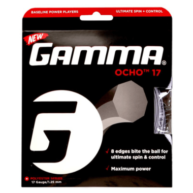 Gamma Struny Tenisowe Ocho 12,2 m Zestaw 17 (1,25 mm) Srebrne