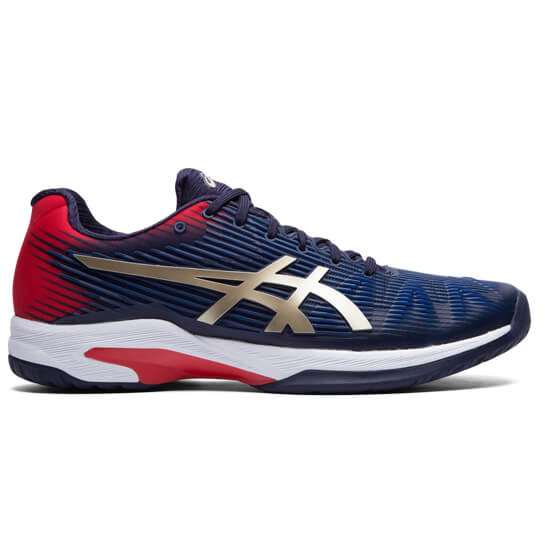 Obuwie do tenisa ASICS SOLUTION SPEED FF dla mężczyzn, ciemnoniebieskie/czerwone