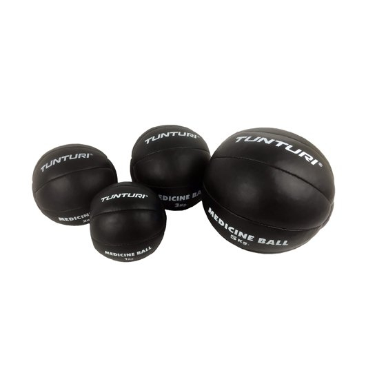 Piłka lekarska TUNTURI MEDICINE BALL, skórzana