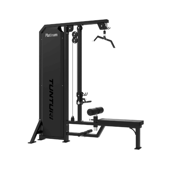 Połączona maszyna na plecy "Lat Pulldown/Low Row" z stosem TUNTURI Platinum V-series