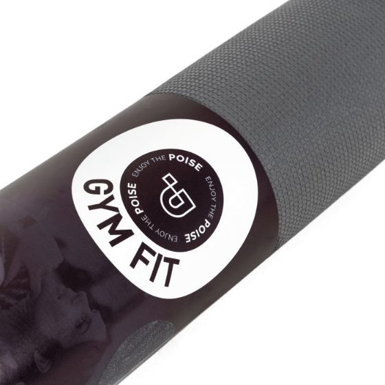Poise Mat Gym exercise mat 8mm, 180x65 cm, double-sided, gray
