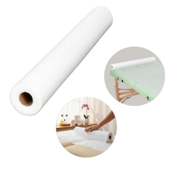 Pokrycie stołu do masażu z włókniny w rolce, 60 cm × 50 m, 15 g/m², białe, Profistar