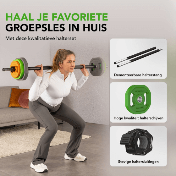 Zestaw do Aerobiku Pump, 20 kg, Gumowy, Tunturi