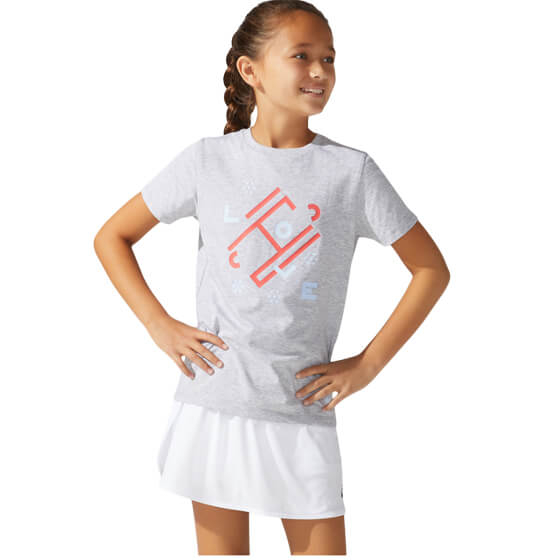Koszulka sportowa dla dziewczynek ASICS G TENNIS TEE, szary