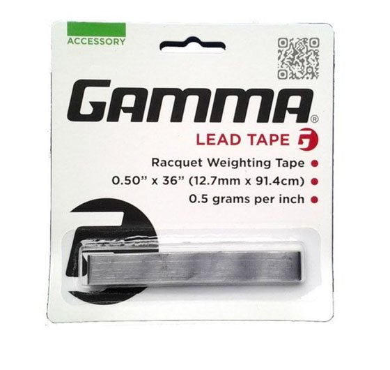 Taśma ołowiana do rakiety tenisowej Gamma Lead Tape 1/2"
