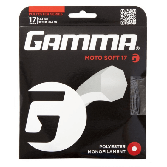 Sznurki tenisowe Gamma MOTTO MIĘKKIE 17, szare