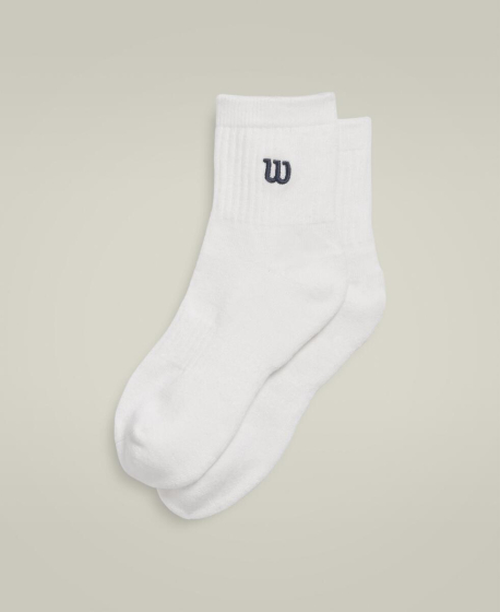 U QUARTER-LENGTH SOCK / BRIGHT WHITE/CLASSIC NAVY L