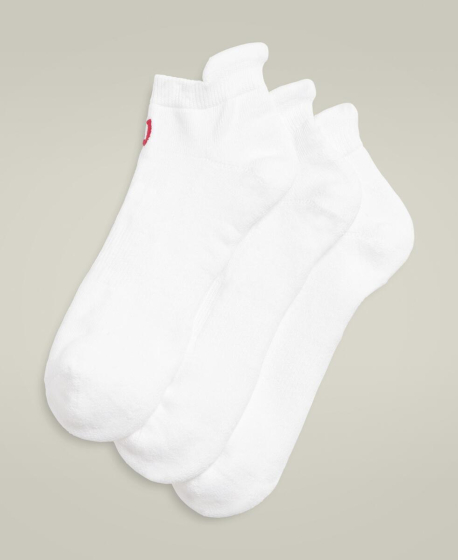 U CUSHIONED ANKLE TAB SOCKS 3 PK BRWHT M