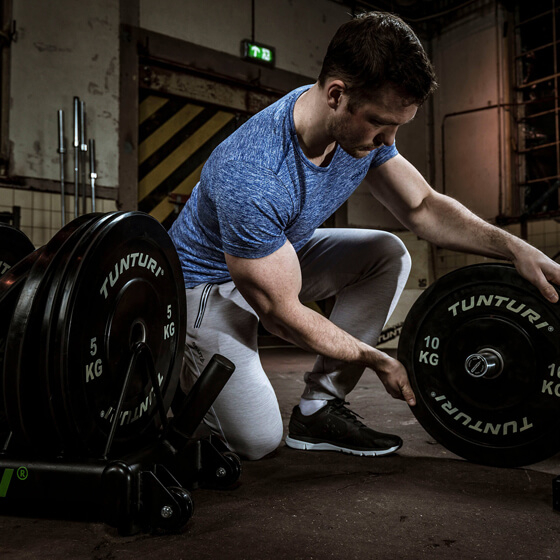 Obciążniki TUNTURI BUMPER PLATES, Ø50CM (5-25KG)