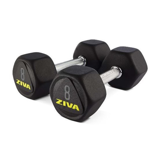 Hantle profesjonalne ZIVA SL PREMIUM HEXAGON VIRGIN RUBBER ( Para )