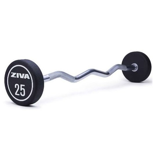 Sztanga łamana z obciążeniem ZIVA XP URETHANE EZ CURL BARBELLS, Profesjonalna