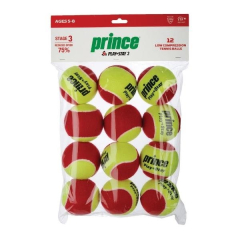 Piłki treningowe tenisowe dla dzieci Prince Play & Stay STAGE 3 FILC, 12 szt