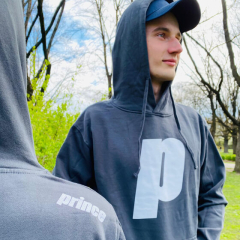 Prince Hoodie Grey sporta džemperis ar kapuci pelēkā krāsā