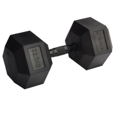 Hantla KWELL HEX RUBBER DUMBBELL, 1 szt.