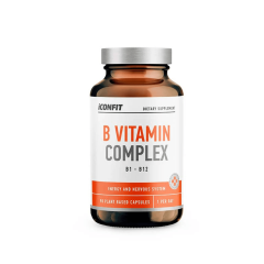 B vitamīnu komplekss, 90 kapsulas, ICONFIT