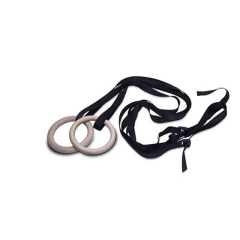 Pierścienie systemu zawieszenia treningowego ZIVA Wooden Rings Set, para